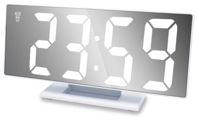 Часы-будильник с LED дисплеем с большими цифрами белого цвета светодиодный цифровой многофункциональный MyPads A156-938 c функцией повтора подсве.