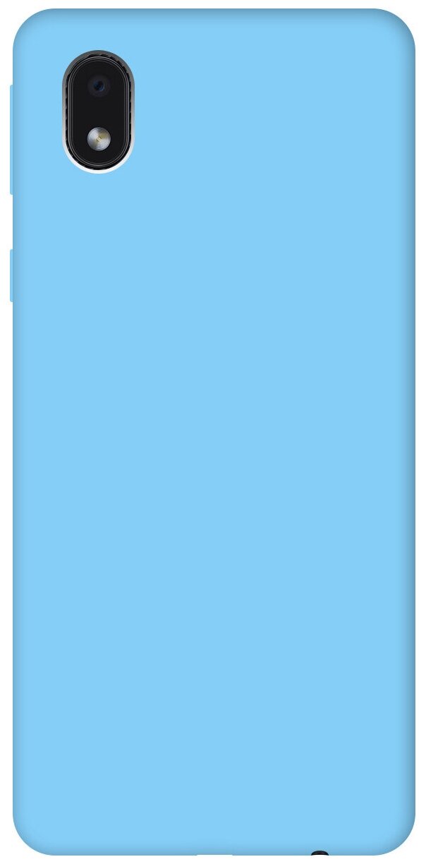 Чехол - накладка Silky Touch для Samsung Galaxy A01 Core, M01 Core голубой