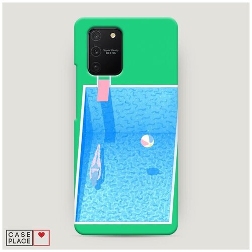 фото Чехол пластиковый samsung galaxy s10 lite минималистичный бассейн case place