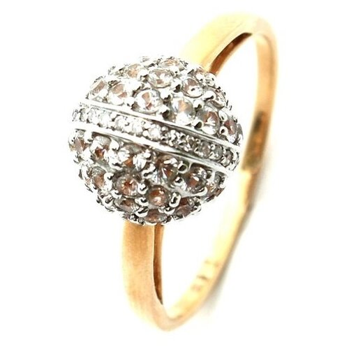 Кольцо Diamond Prime, красное золото, 585 проба, сапфир, бриллиант кольцо цветок с 27 бриллиантами из красного золота