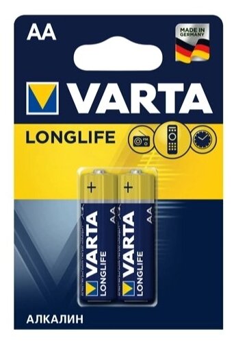 Батарейка алкалиновая VARTA LR03 (AAA) Long Life 1.5V бл/2