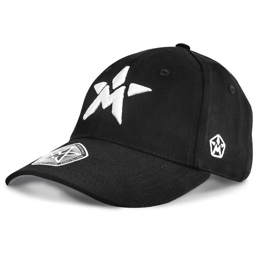 фото Бейсболка москва черная с белой вышивкой лого москва