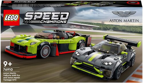 Конструктор LEGO Speed Champions 76910 Aston Martin Valkyrie AMR Pro и Aston Martin Vantage GT3, 592 дет.