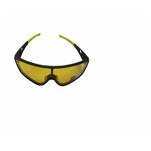Очки спортивные KLONK, 1 сменная линза, (черный-желтый), 10904