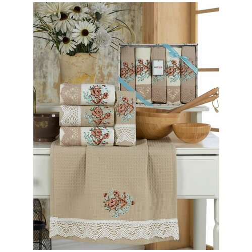 фото Набор кухонных махровых полотенец "bertice"; арт: 11219; размеры: 40 х 60 (5 шт) meteor