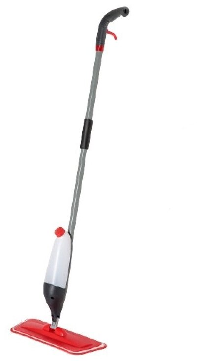 Швабра для мытья пола с распылителем Доляна, металлическая ручка 118 см, насадка микрофибра 40×14 см, цвет микс