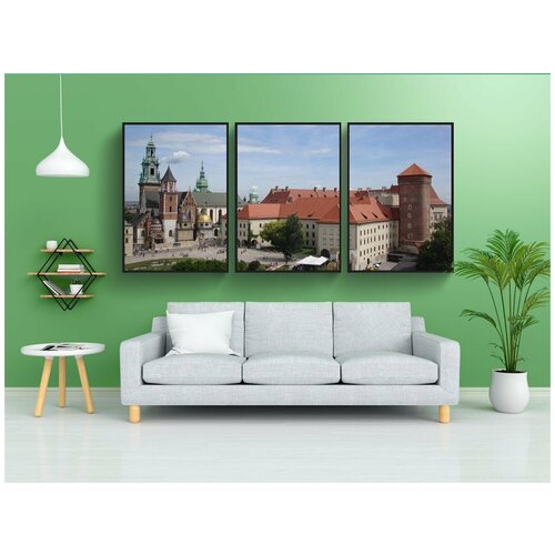 фото Набор модулных постеров для интерьера "краков, польша, вавель" 60x90 см. в тубусе, без рамки lotsprints