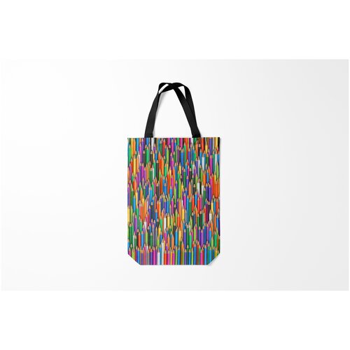 фото Сумка-шоппер / 31х42 см / профессии / дизайнер разноцветные карандаши burnettie