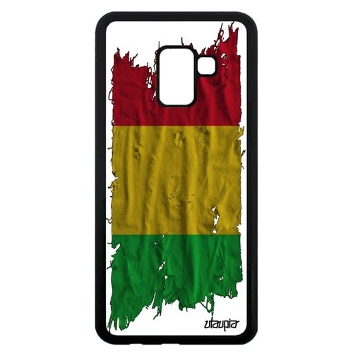 фото Красивый чехол на // samsung galaxy a8 2018 // "флаг мали на ткани" страна стиль, utaupia, белый