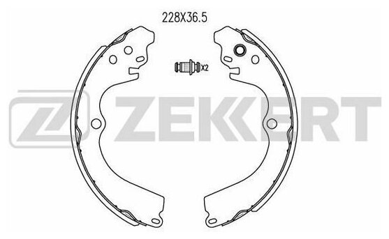 Zekkert Колодки торм. бараб. задн. Subaru Forester (SF_ SG_) 97- Impreza (GFC GC GF) 92- Impreza (GD GG) 0