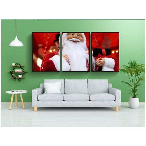 фото Набор модулных постеров для интерьера "дед мороз, николай, рождество" 60x90 см. в тубусе, без рамки lotsprints