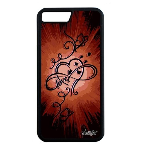 фото Противоударный чехол для мобильного // apple iphone 7 plus // "бесконечность" любовь сердце, utaupia, светло- коричневый