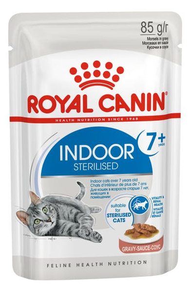 Пауч Royal Canin Indoor Sterilized 7+ для стареющих кошек в соусе 12х0085 кг