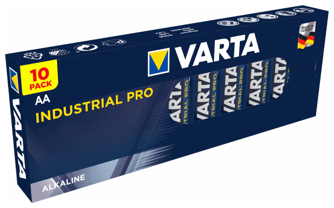 Батарейки VARTA Industrial Pro AA 10 шт пальчиковые, 1,5 v