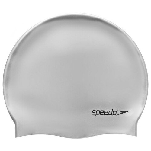 фото Шапочка для плавания speedo plain flat silicone cap , арт.8-709911181, серебристый, силикон