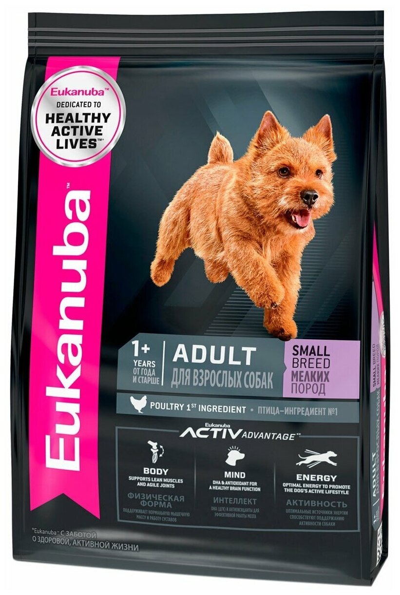 Eukanuba Adult Small Breed 1+ years сухой корм для взрослых собак мелких пород, 800г