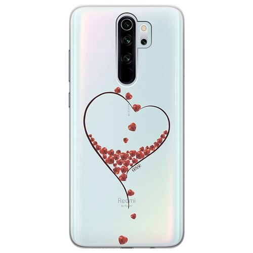 Ультратонкий силиконовый чехол-накладка для Xiaomi Redmi Note 8 Pro с 3D принтом Little hearts ультратонкий силиконовый чехол накладка transparent для xiaomi redmi note 10 pro с 3d принтом little hearts