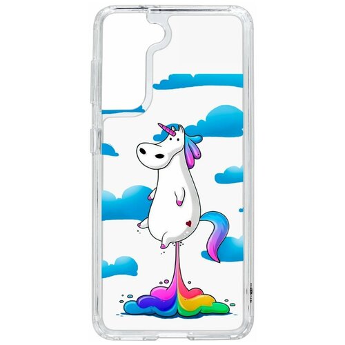 фото Чехол на samsung galaxy s21 kruche print flying unicorn кruче