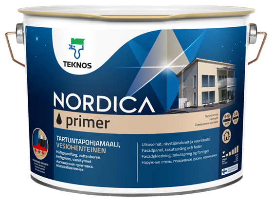 Краска TEKNOS Nordica Primer матовая белый 2.7 л