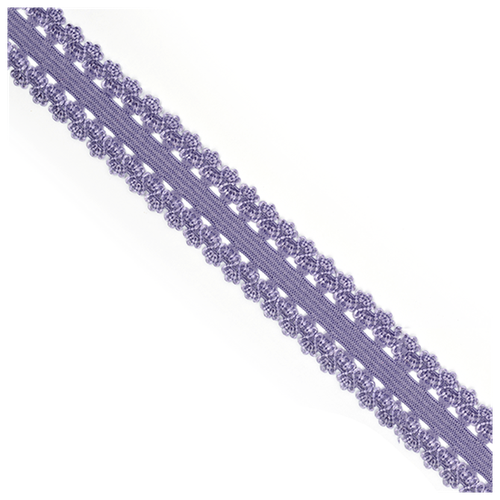 Резинка TBY бельевая ажурная, ширина 20мм, цвет S380 светло-фиолетовый, уп.100м