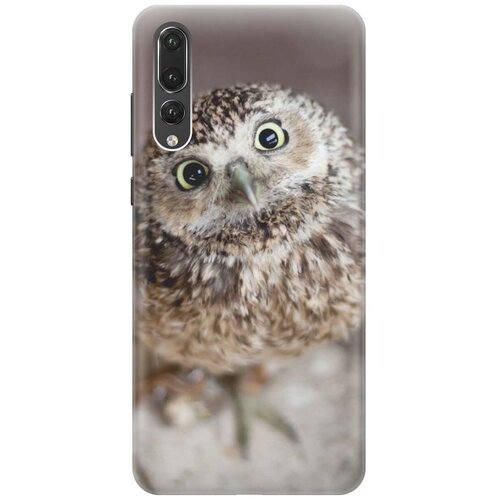 фото Силиконовый чехол на huawei p20 pro / хуавйе п20 про с принтом "удивленная сова" gosso