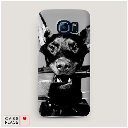 фото Чехол пластиковый samsung galaxy s6 доберман case place