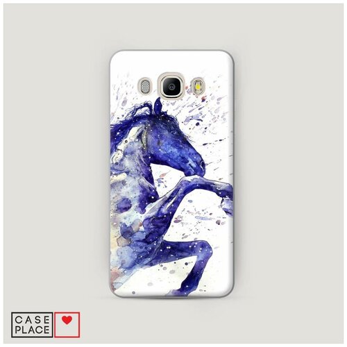 фото Чехол пластиковый samsung galaxy j5 2016 лошадь брызки краски case place