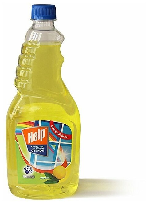 Ср-во для мытья стекол "Help" Лимон 0,5 л без распылителя