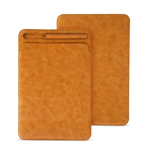 фото Чехол-обложка mypads для ipad pro 11 (2018) a1979, a1934, a2013 с крепежом держателем для стилуса с местом для apple pencil из качественной импортной эко-кожи коричневый