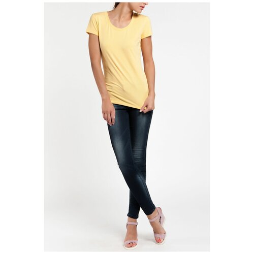 Однотонная желтая футболка TOM FARR (7092, желтый, размер: 42)
