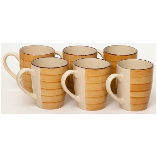 Набор из 6 кружек Elrington 139-23082-6 аэрограф песок 360 мл