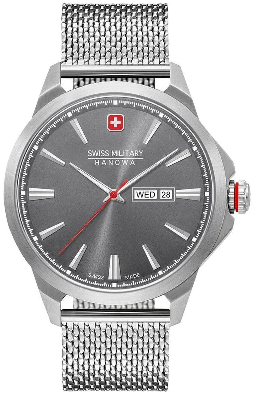 Наручные часы Swiss Military Hanowa Швейцарские наручные часы Swiss Military Hanowa 06-3346.04.009, серебряный