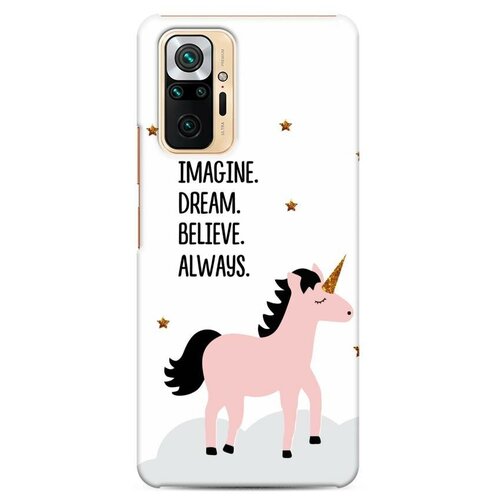 фото Пластиковый чехол "единорог на облаке" на xiaomi redmi note 10 pro / сяоми редми нот 10 pro case place