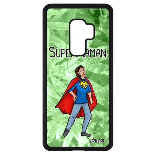 фото Красивый чехол для мобильного // samsung galaxy s9 plus // "супермама" мама комикс, utaupia, светло-зеленый