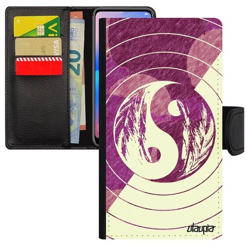 фото Чехол книжка для // iphone 7 // "инь и ян" yin and yang экилибр, utaupia, фиолетовый
