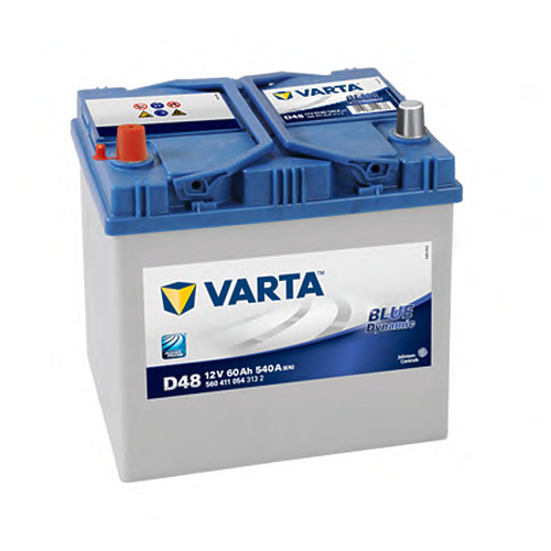фото Varta 560411054 аккумулятор blue dynamic 12v 60ah 540a 232х173х225 полярность 1 клеммы 1 крепление b00 (d48)