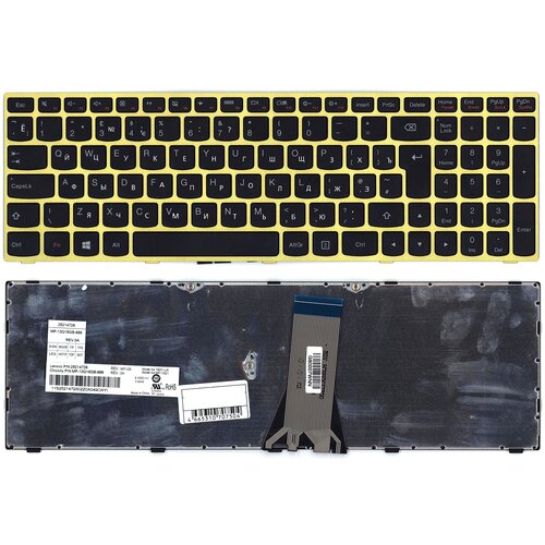 Клавиатура для ноутбука Lenovo IdeaPad G50-70 G50-30 черная с салатовой рамкой 1594₽