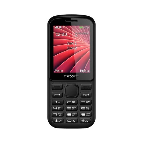 фото Мобильный телефон texet tm-218 black-red .