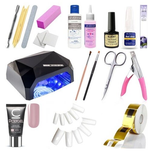 фото Набор для наращивания ногтей полигелем «express cosmolac