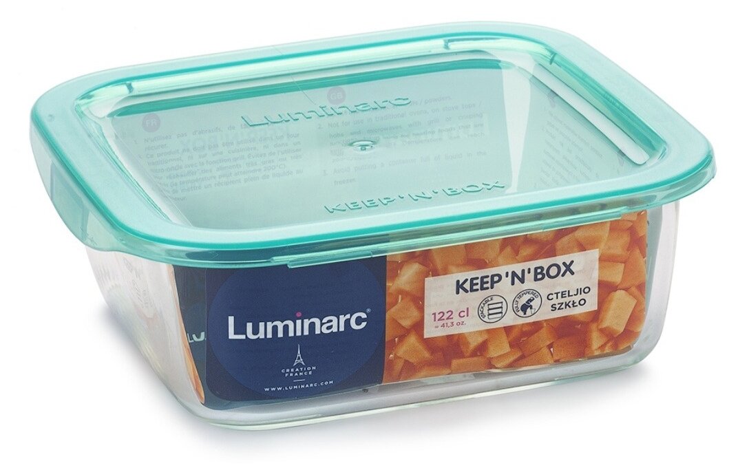 Контейнер пищевой Pure Box Active Neon 1220 мл. (квадратный). Luminarc - фотография № 1