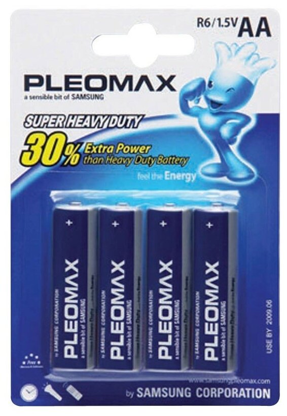 Батарейка PLEOMAX R6 BL4, 4шт