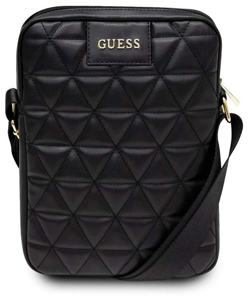 Сумка через плечо Guess Quilted Bag для планшета 10" чёрная