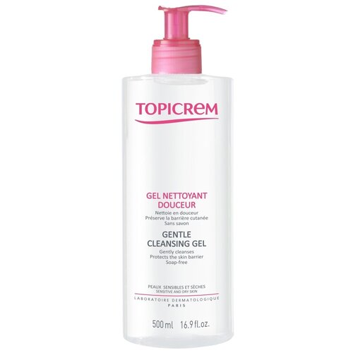 Topicrem мягкий очищающий гель Gentle Cleansing Gel, 500 мл мягкий очищающий гель topicrem gentle cleansing gel