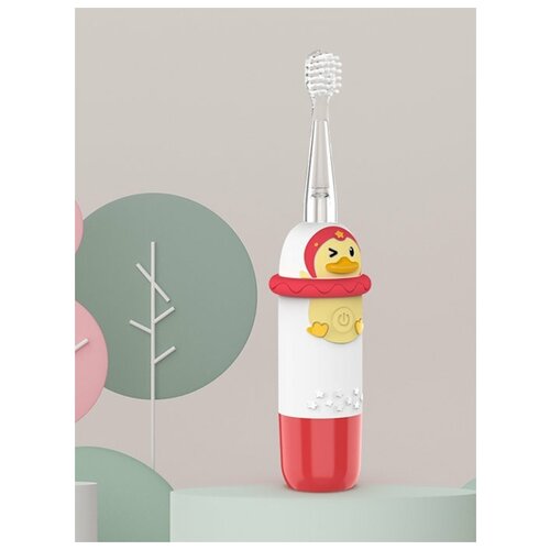 Электрическая детская зубная щетка INNOCENT / светящаяся зубная щетка / сменная насадка для щетки / детская электрощетка утенок