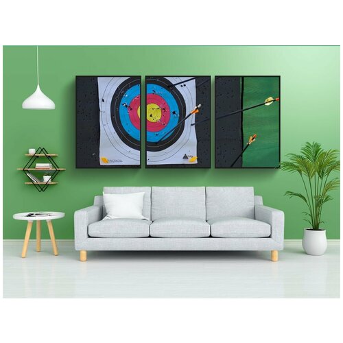 фото Набор модулных постеров для интерьера "цель, дыры, luk" 60x90 см. в тубусе, без рамки lotsprints