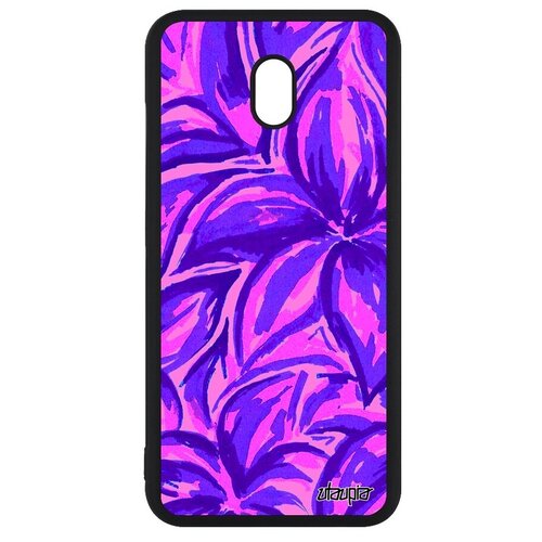 фото Защитный чехол на смартфон // xiaomi redmi 8a // "цветочный узор" стиль флора, utaupia, фиолетовый