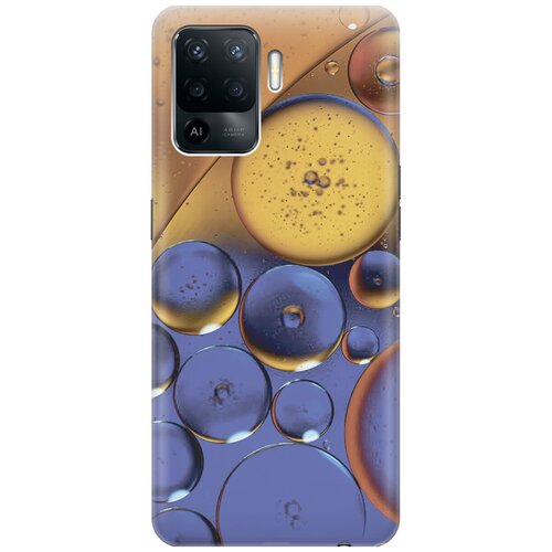 фото Силиконовый чехол на oppo reno5 lite / оппо рено5 лайт с принтом "сине-желтые пузырьки" gosso