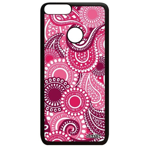 фото Противоударный чехол для // huawei p smart 2018 // "кружевной узор" дизайн цветок, utaupia, фуксия