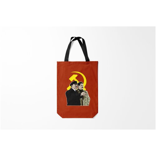 фото Сумка-шоппер / 31х42 см / исторические личности / владимир ленин сталин burnettie