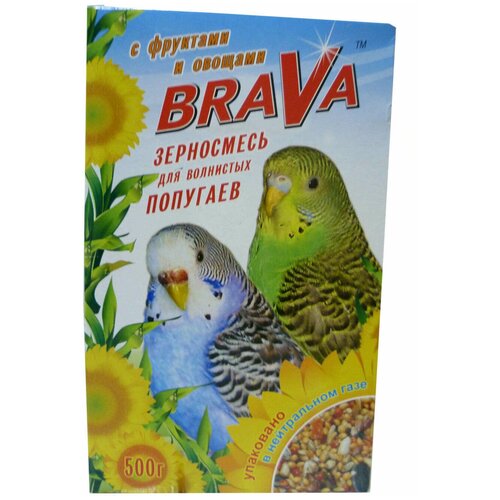 Брава Корм д/волнистых попугаев Фрукты+овощи 500г